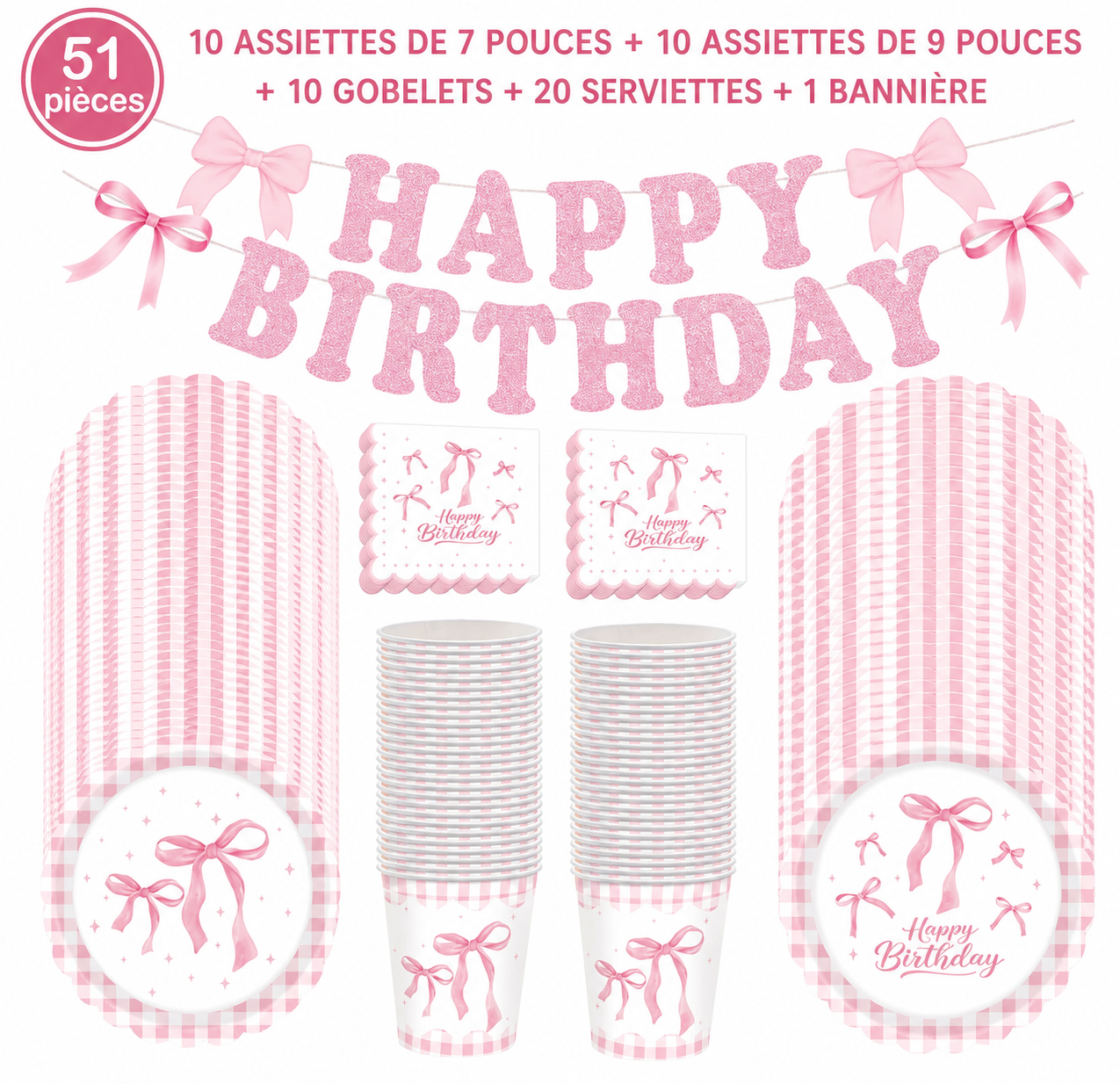 Decoration table pour anniversaire | 51 Pièces
