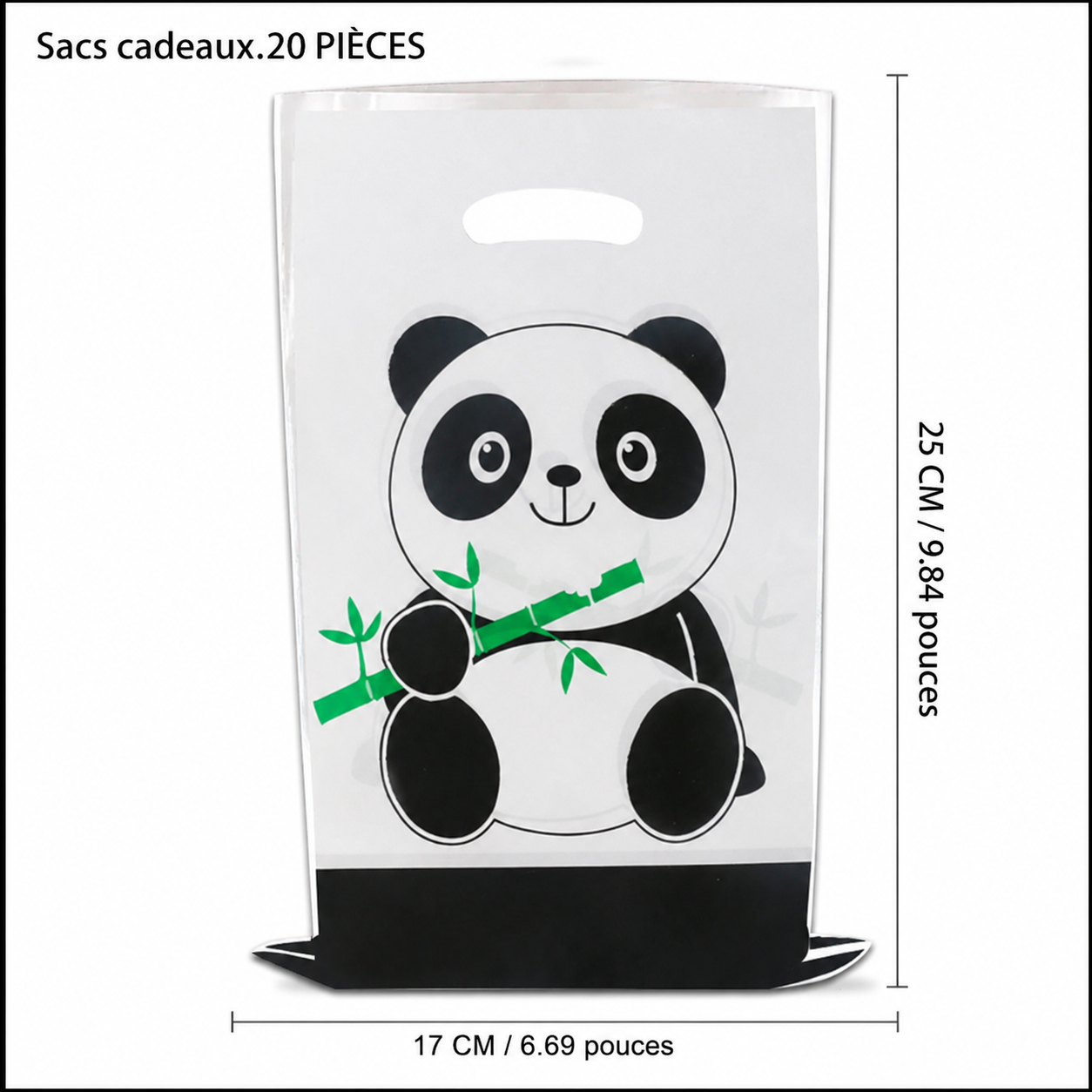 10-30pcs Panda Theme Gift Bags Kids Favors Birthday Party Decoration Plastic Loot Bags Candy Bag Cute Animals Party Supplies