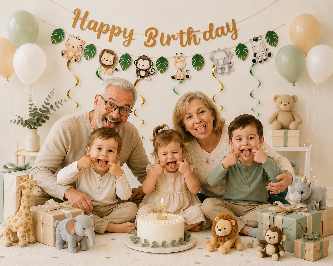Banderol joyeux anniversaire | Jungle Safari