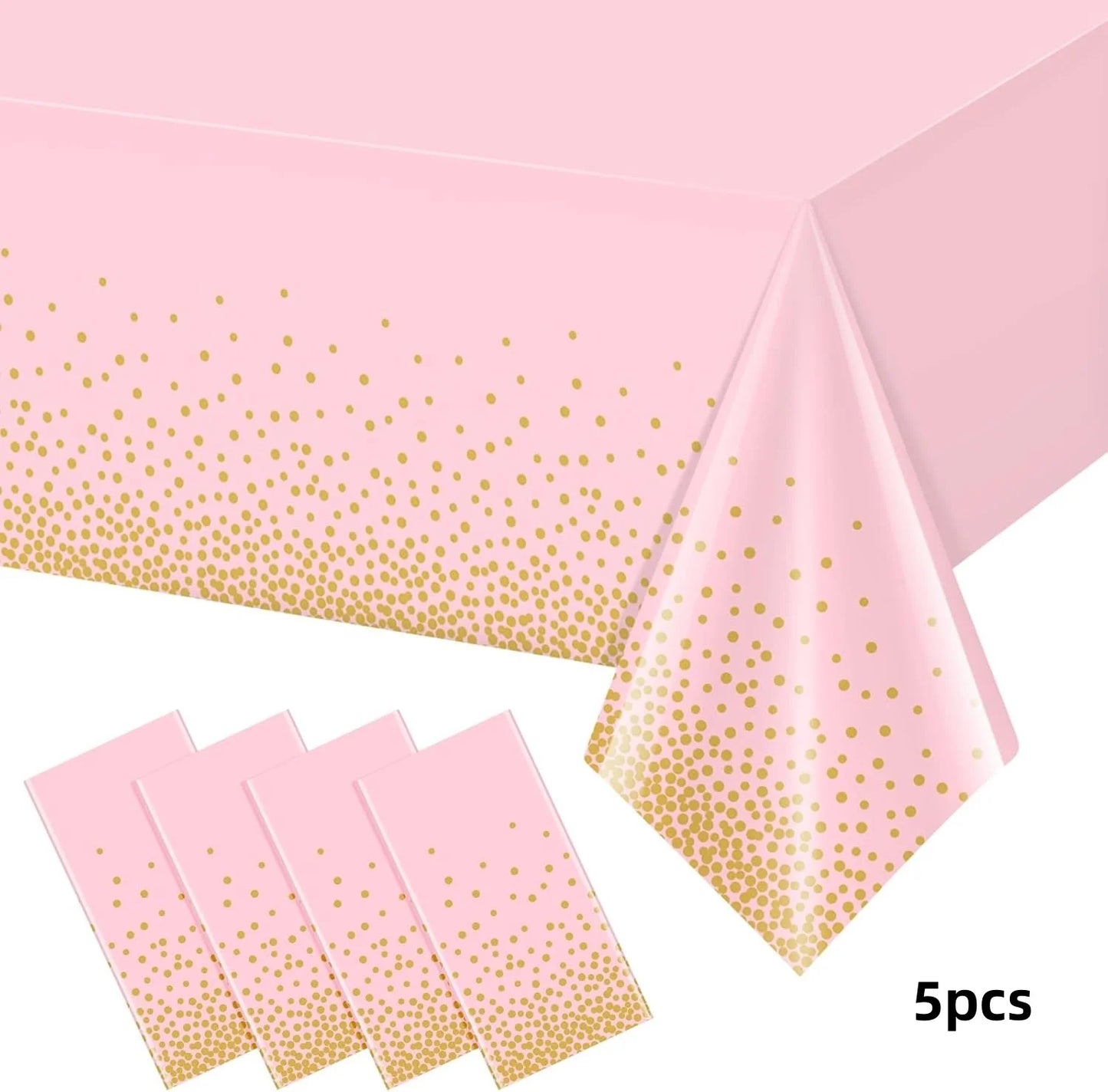 5pcs Premium Disposable Table Cloth Table Cloths for Parties Decorative Tablecloths for Rectangle Tables,Disposable Tablecloths