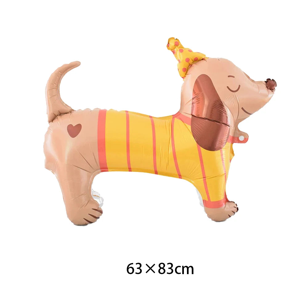 Pet Dog Party Plates Cup Napkin Disposable Tableware Set Puppy Dog Themed Birthday Party Decoration Banner Supplies Bone Balloon