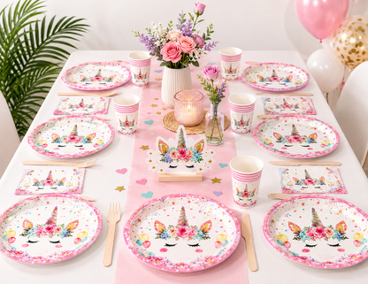 Decoration table pour anniversaire | Licorne 50 pièces