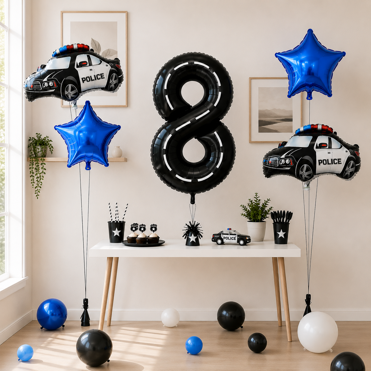 Ballon d anniversaire | Police | 5 pièces