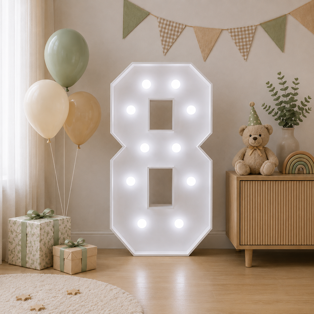 Chiffre lumineux géant 73 cm | Décoration anniversaire 0 à 9