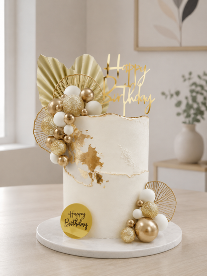Cake toppers | Happy Birthday Élégant