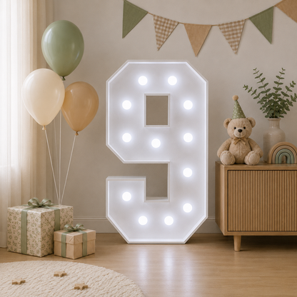 Chiffre lumineux géant 73 cm | Décoration anniversaire 0 à 9