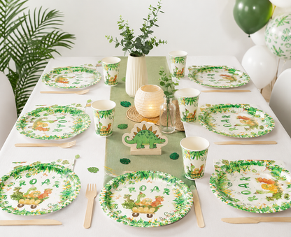 Décoration table pour anniversaire | Dinosaure 62 pièces