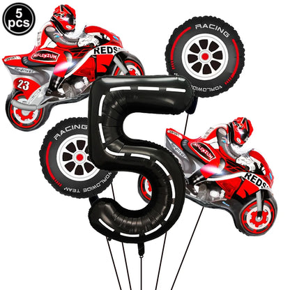 Ballon pour anniversaire | Kit Moto 5 Pièces