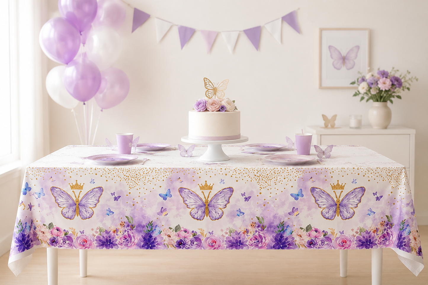 Decoration table pour anniversaire | Papillon 81 pièces