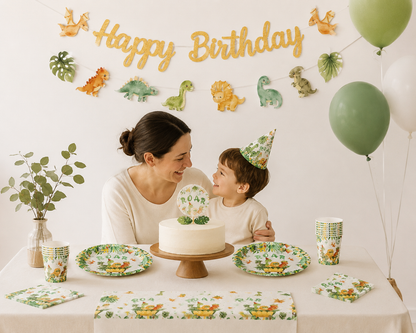 Décoration table pour anniversaire | Dinosaure 62 pièces
