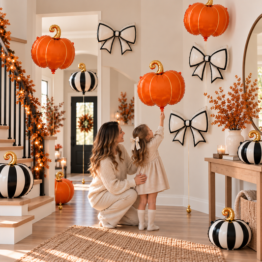 Ballons Halloween | Citrouilles & Nœuds