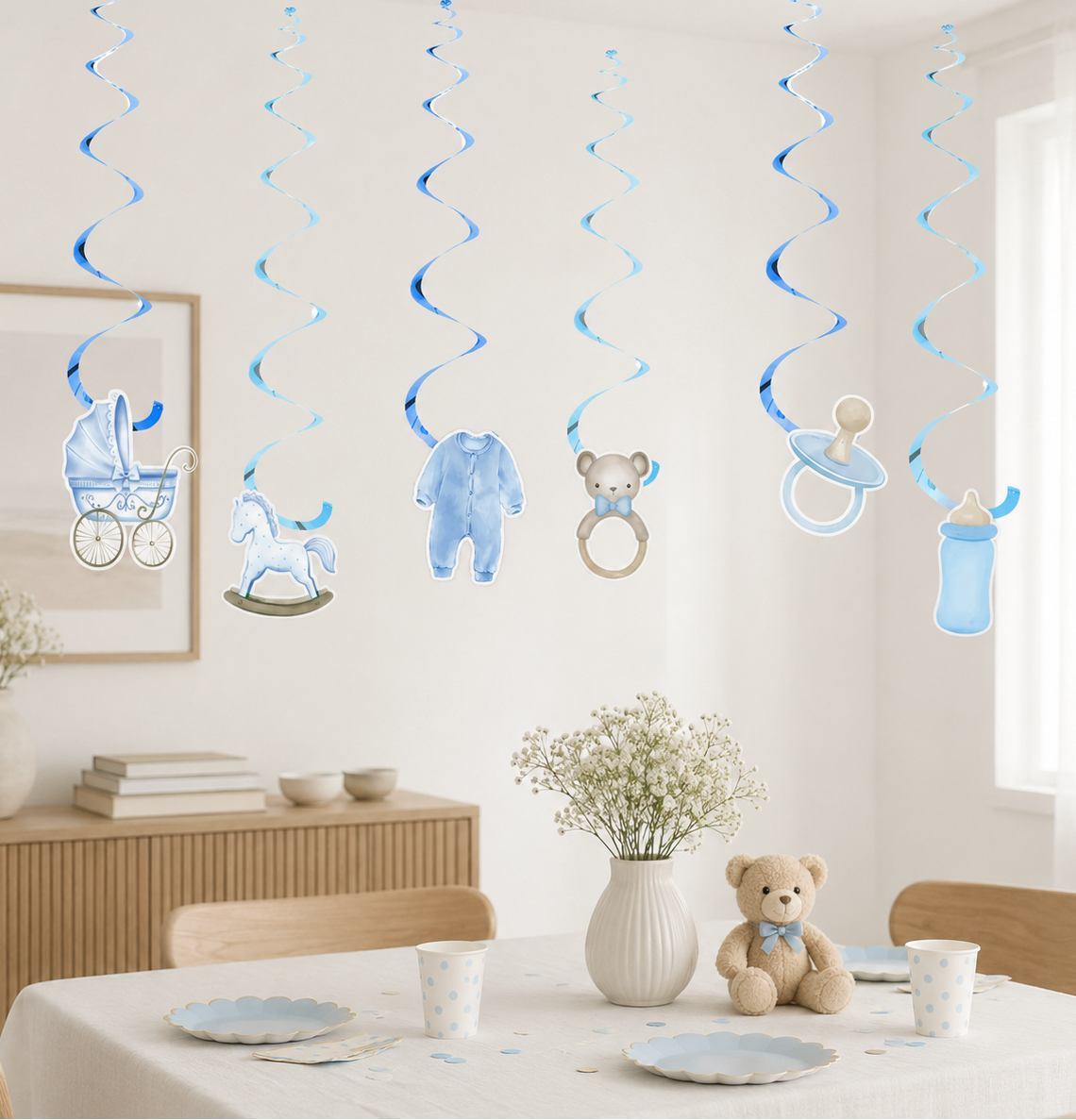 Guirlande Baby Shower Garçon | Décoration Suspendue