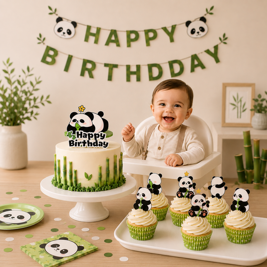 Cake topper anniversaire | Panda