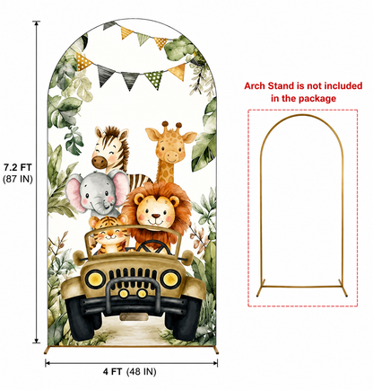 Toile de fond safari pour arche | Réutilisable