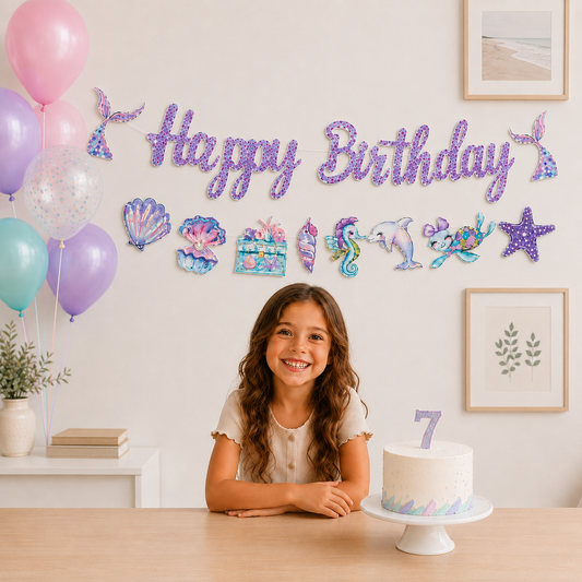Banderole joyeux anniversaire | Sirène Magique