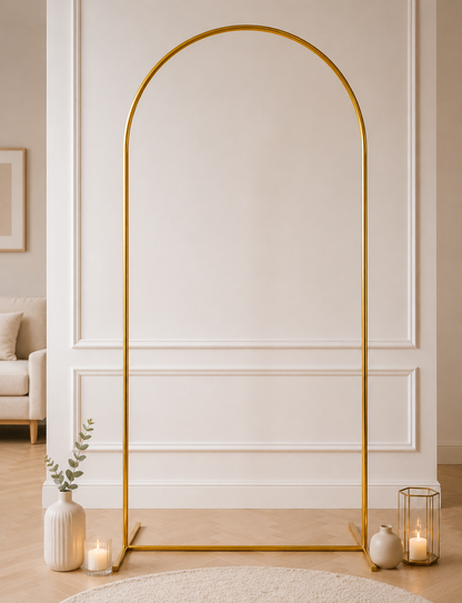 Support arche ballon | doré 7,2 x 4 pieds