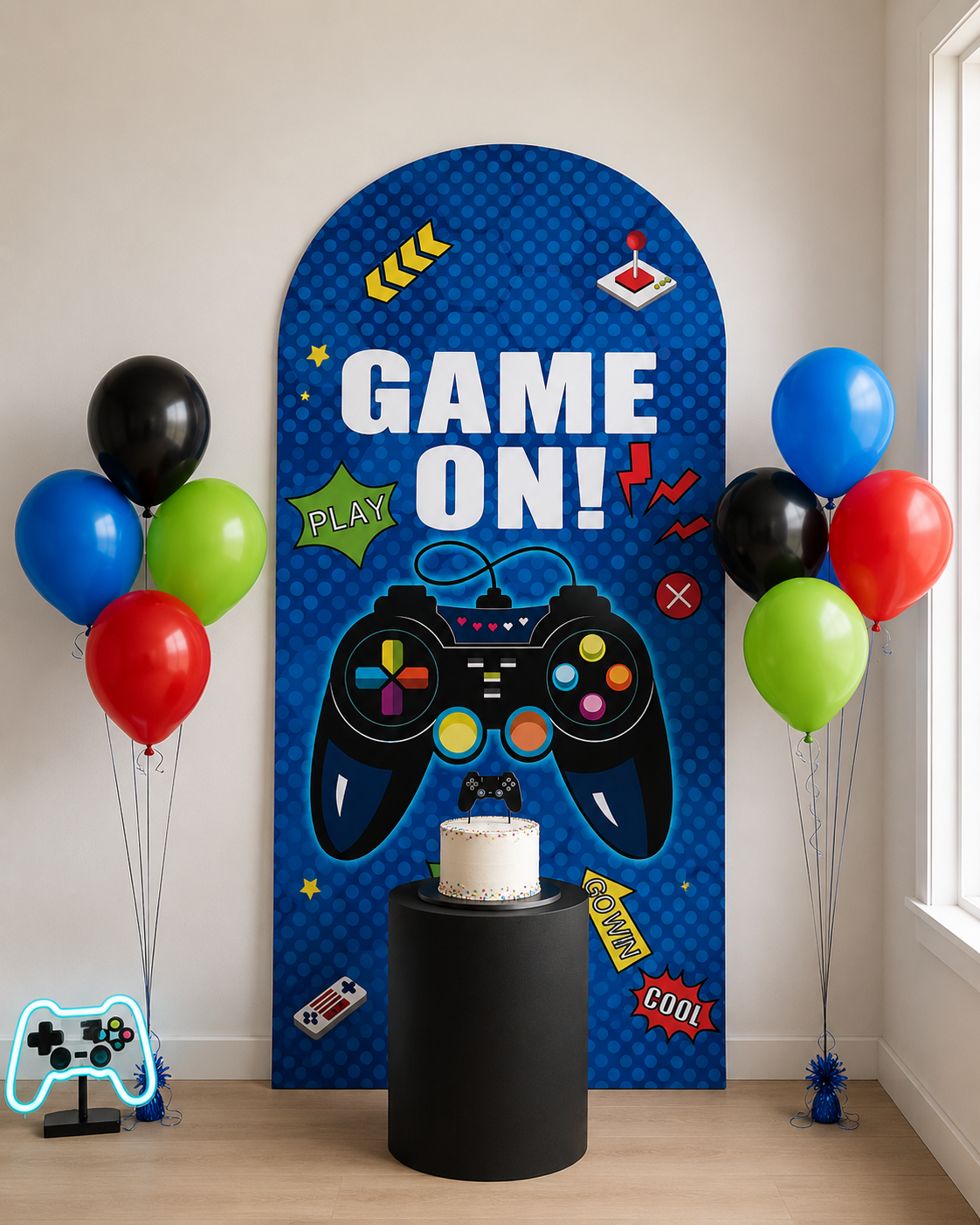 Backdrop Gamer Anniversaire Jeux Vidéo | Immersif