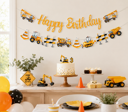 Bannière anniversaire | Camion de Construction