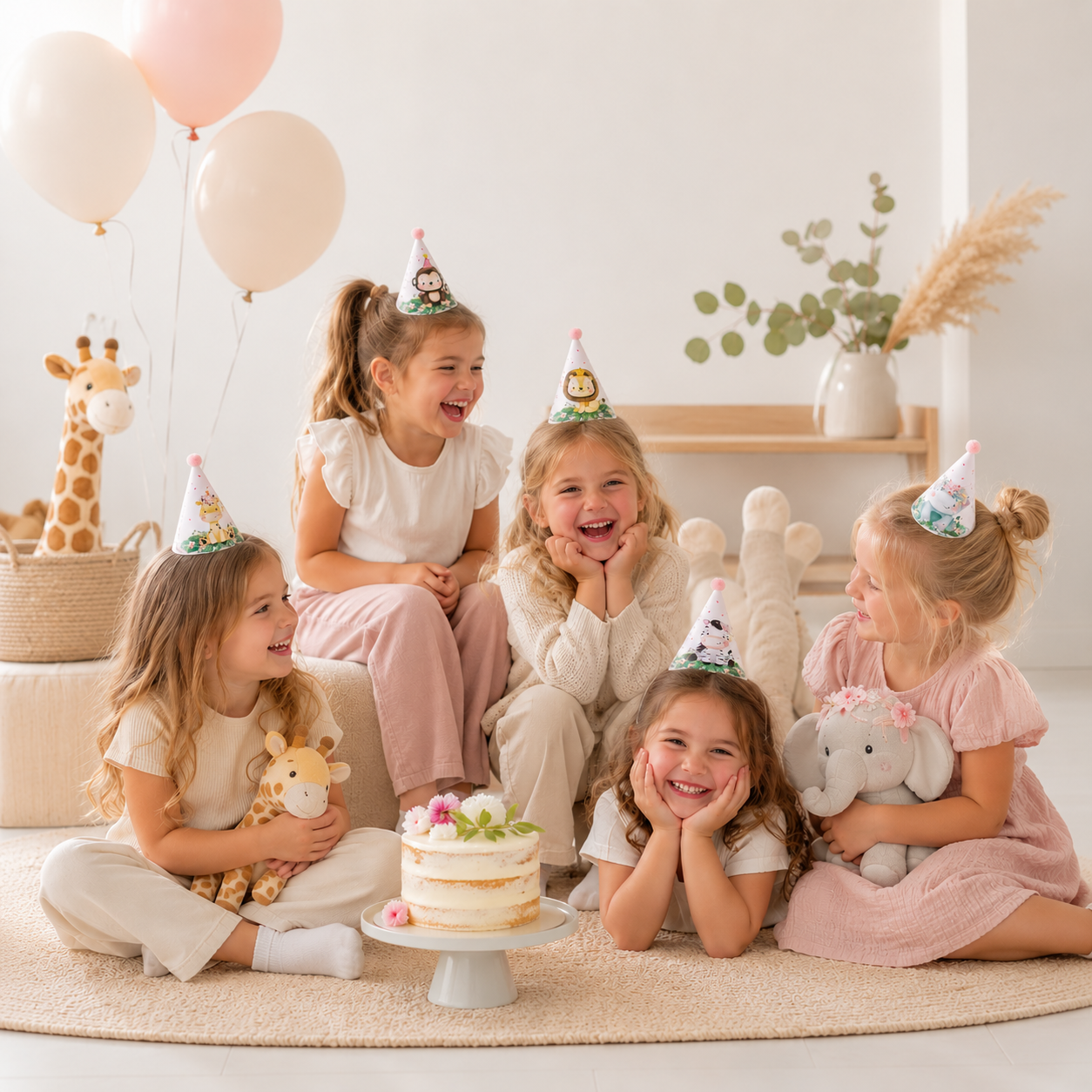 Chapeau de fete | Safari Rose | lot de 8