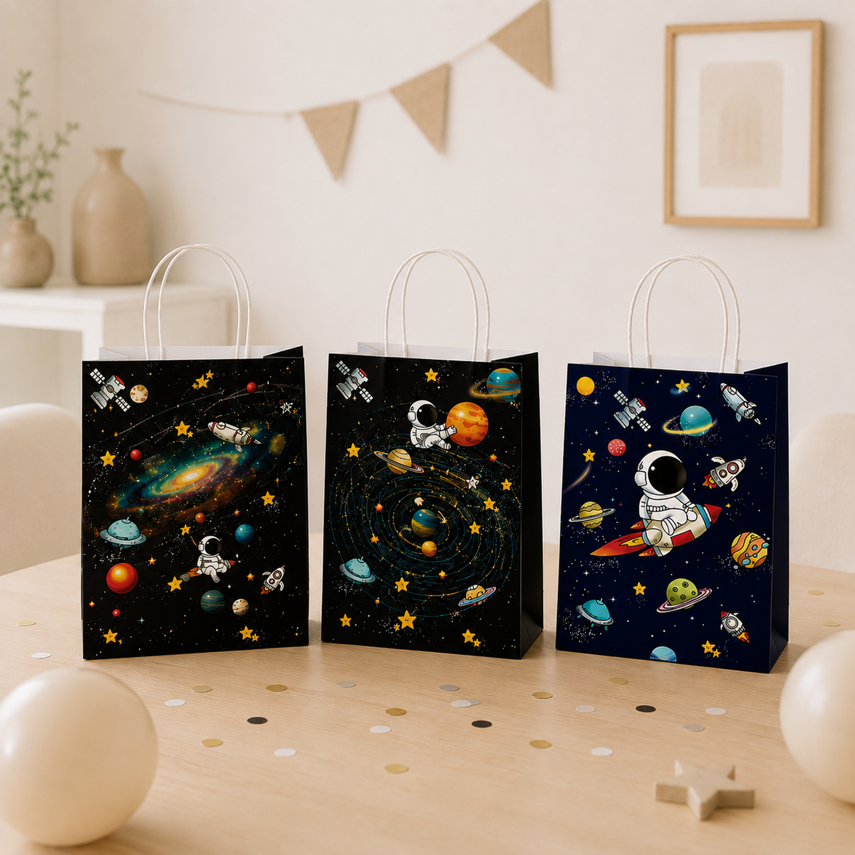 Sac cadeau anniversaire espace | Astronaute | 10, 20 ou 30 pièces