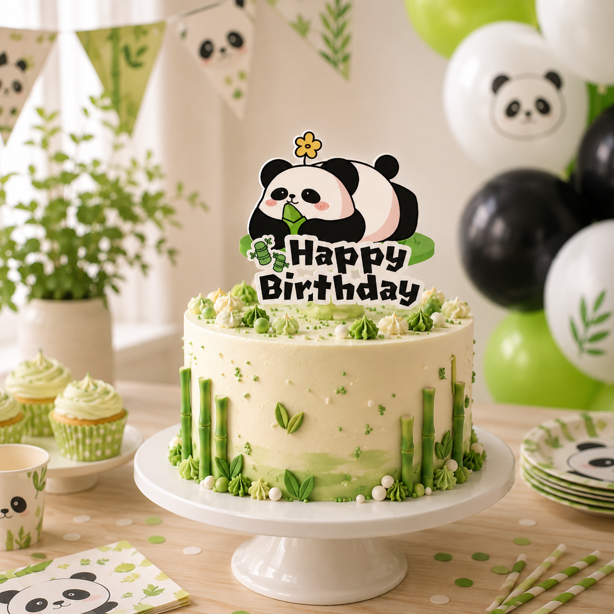 cake topper anniversaire | Panda