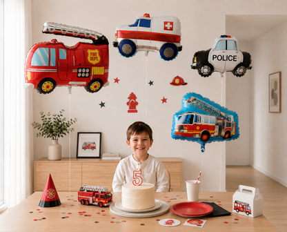 Ballon anniversaire | Camion pompier | Police | Ambulance