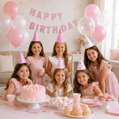 6pcs Bow Birthday Paper Hats Easy Assembly Lightweight Bowknot Cone Paper Party Hats for Happy Birthday Party Decorations