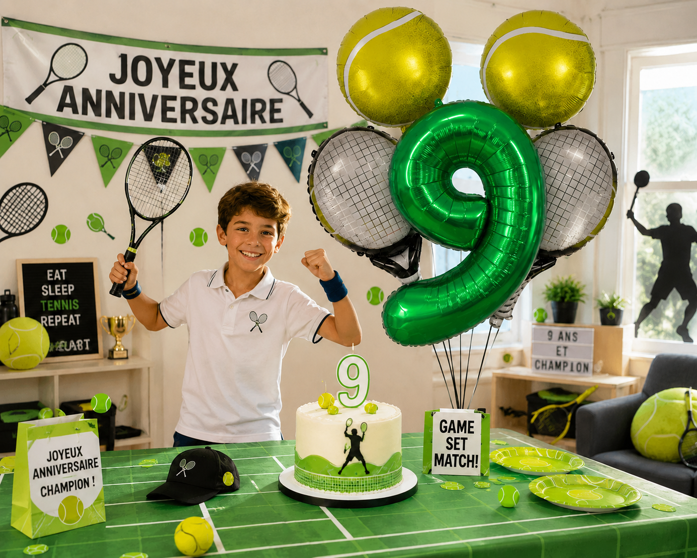 Ballon deco anniversaire | Tennis Kit Complet