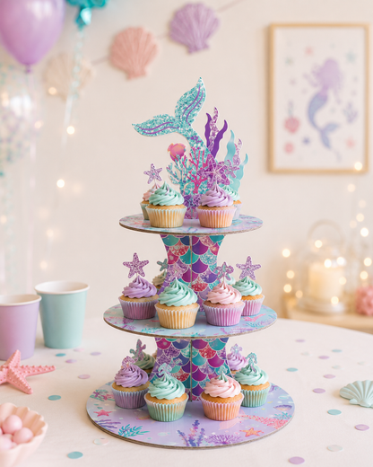 Presentoir cupcake | Thème Sirène