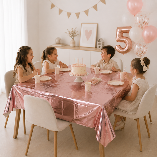 Nappe Anniversaire Métallisée | 137 × 183 cm
