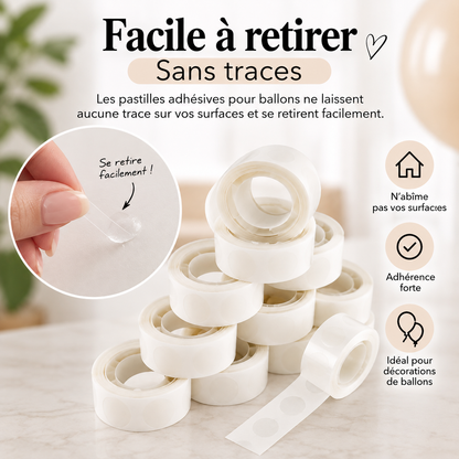 Pastilles Adhésives pour Ballons | 500 Pièces