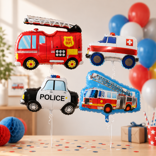 Ballon anniversaire | Camion pompier | Police | Ambulance