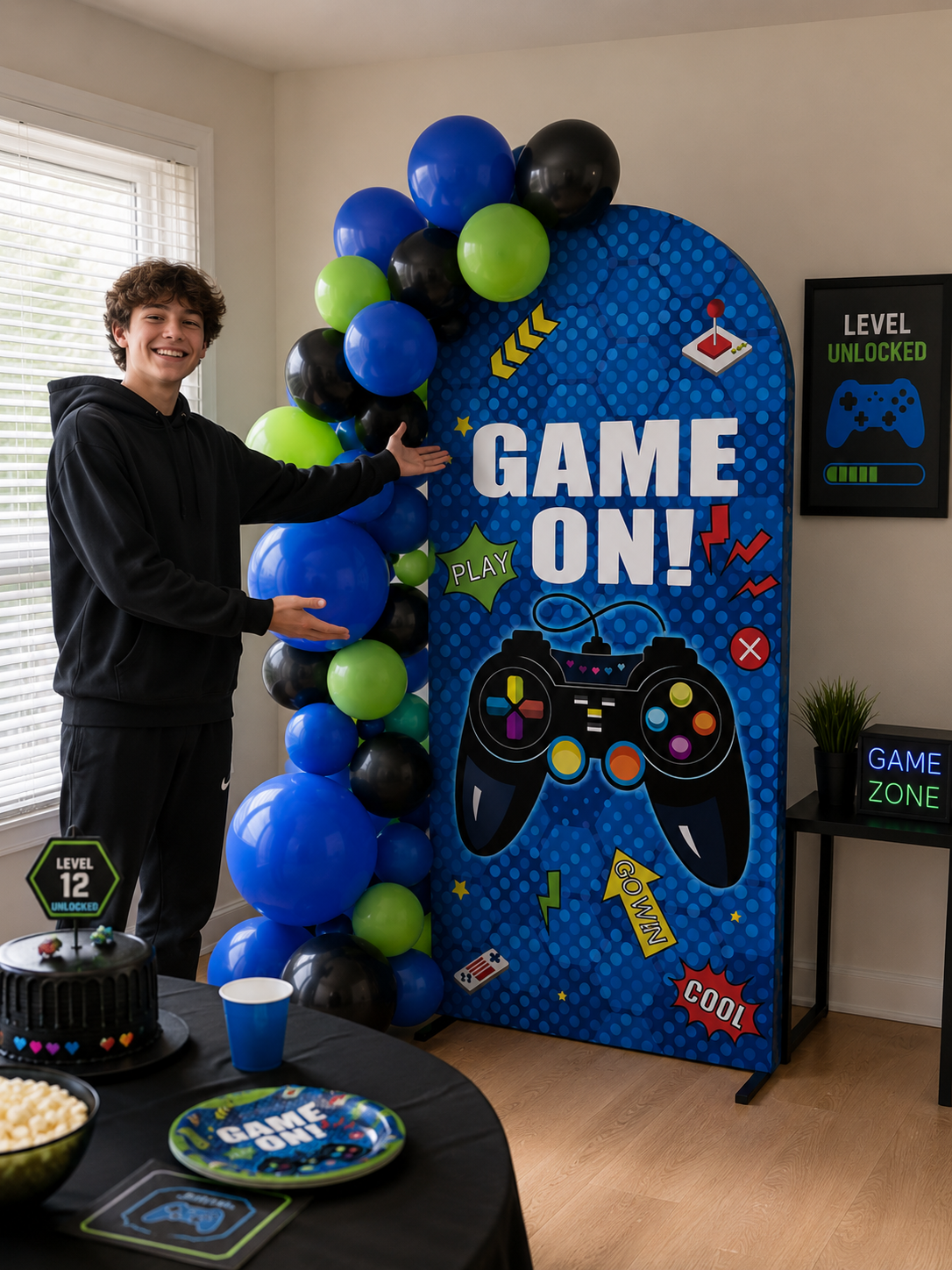 Backdrop Gamer Anniversaire Jeux Vidéo | Immersif