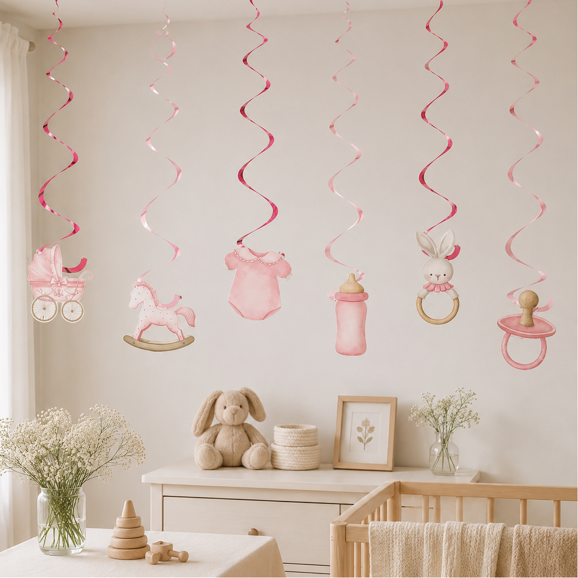 Guirlande Baby Shower Fille | Décoration Suspendue
