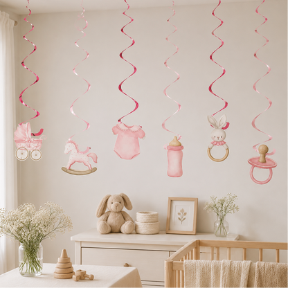 Guirlande Baby Shower Fille | Décoration Suspendue