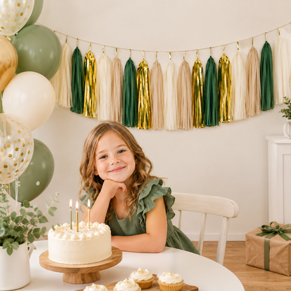 Guirlande Anniversaire à Franges | 20 Pompons en Papier