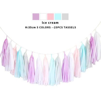 Guirlande Anniversaire à Franges | 20 Pompons en Papier