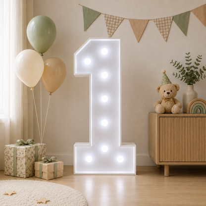Chiffre lumineux géant 73 cm | Décoration anniversaire 0 à 9