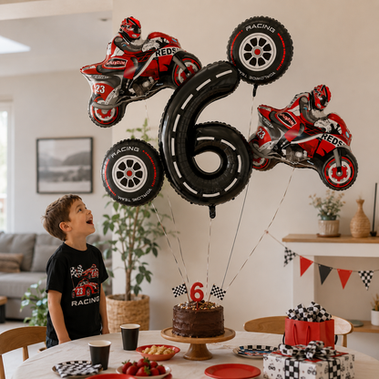 Ballon pour anniversaire | Kit Moto 5 Pièces