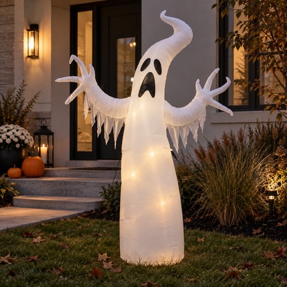 Fantôme gonflable Halloween lumineux 1,80 m | Décoration Halloween