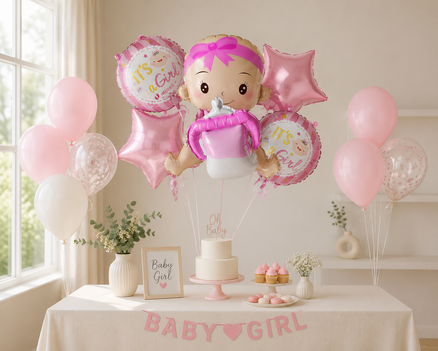 5pcs 36inch Baby Boy Girl Aluminum Foil Balloons Baby Bottle Balloon Gender Reveal Baby Shower Party Decoration Balloon