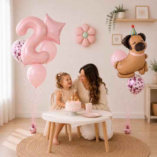 Ballon d'anniversaire chien | Kit Complet 8 Pièces