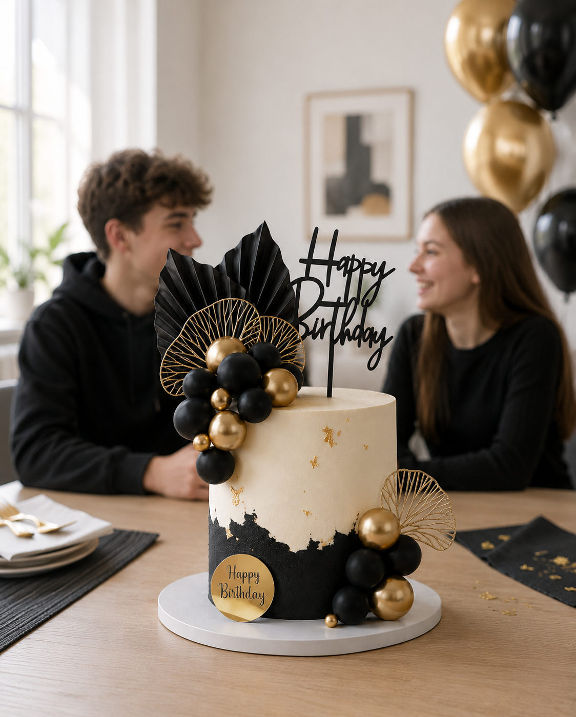 Cake toppers | Happy Birthday Élégant
