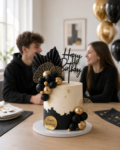 Cake toppers | Happy Birthday Élégant