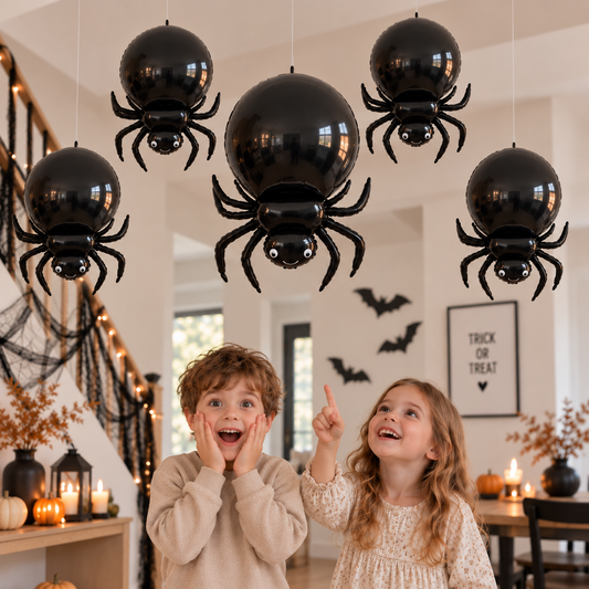 Ballons Halloween Araignées – Lot de 5