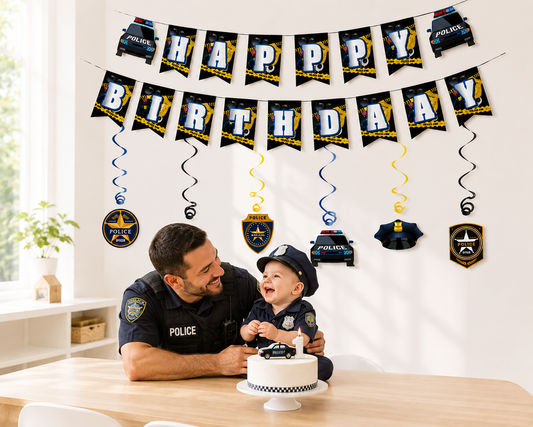 Guirlande en papier | Thème Police Anniversaire