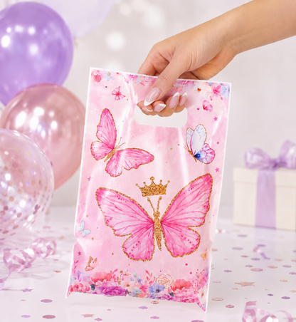 Sac cadeau anniversaire | Papillon Rose ou Lilas | lot de 20