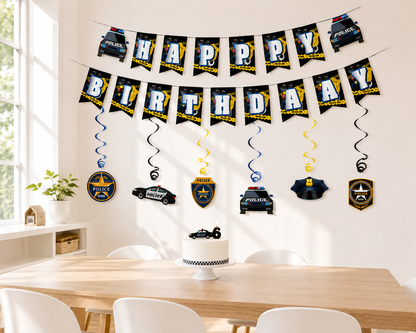 Guirlande en papier | Thème Police Anniversaire