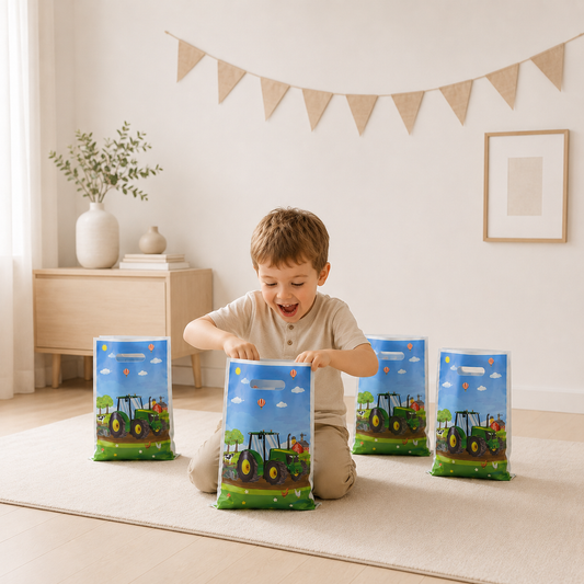 Sac cadeau anniversaire | Tracteur Vert