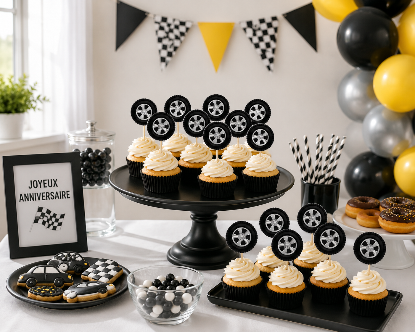 Cake topper anniversaire | Automobile